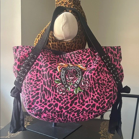 Pink Betseyville Handbags Betsey Johnson Bags Vintage Pink Leopard